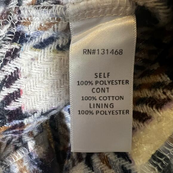 Vici Plaid Jacket in Black and White with Brown Accents - Picture 7 of 7